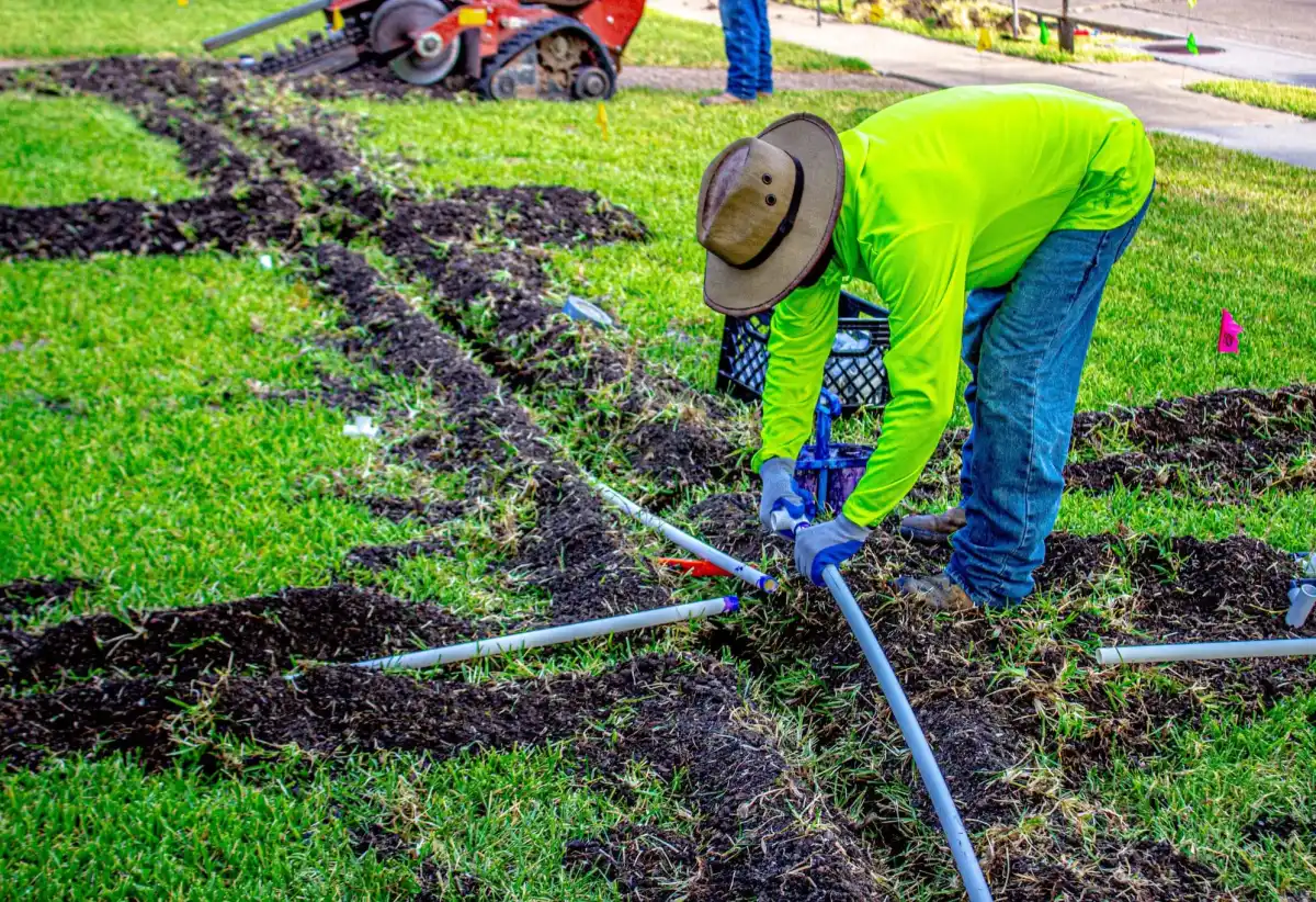 Landscape irrigation system installation